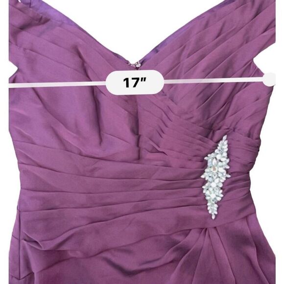 Jade By Jasmine Women's Plum / Purple Chiffon MOB Formal Gown - Size 8 - NWT 🌟 - Picture 15 of 16